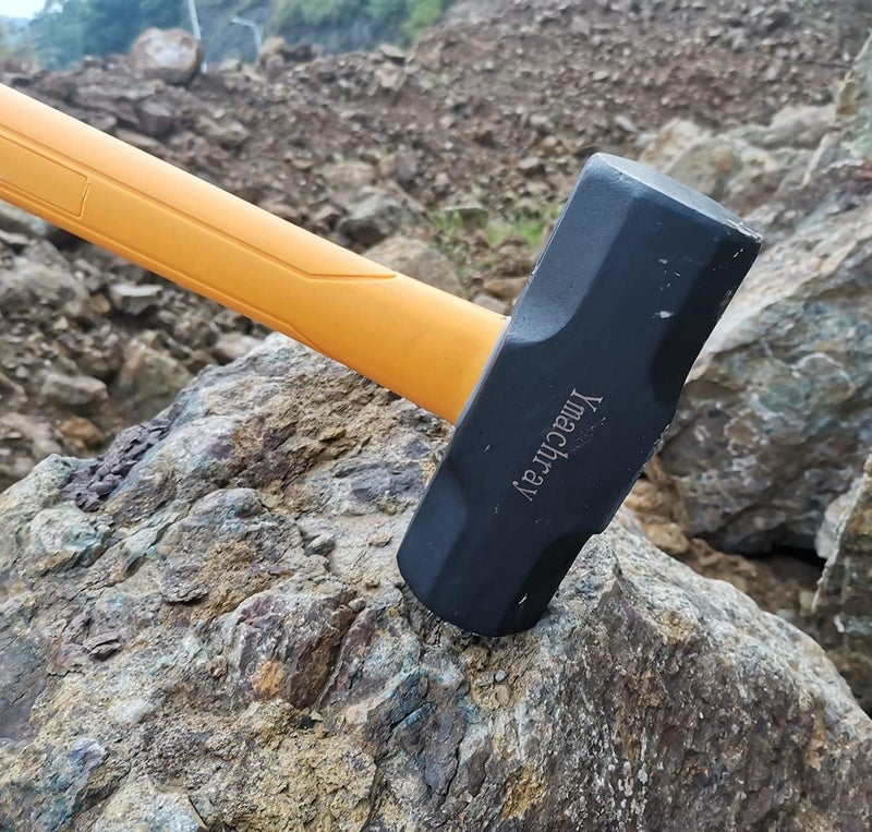 Ymachray 10 LB Sledge Hammer with Heavy Duty Construction, 35-Inch Fiberglass Handle, Overstrike Protection, Textured Grip - Image 4
